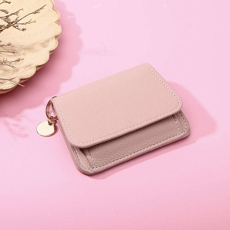 🌹Short Wallets for Women – Fashionable Card Holder with Key Ring & Coin Purse