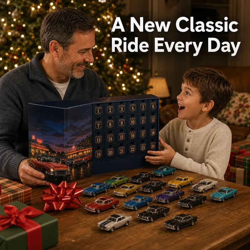 24 Days of Classic American Cars Advent Calendar – 24 Vintage Ride Collectibles for Car Lovers