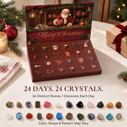 Christmas Crystal Advent Calendar 2026 - 24 Healing Crystals Countdown Box 🎁