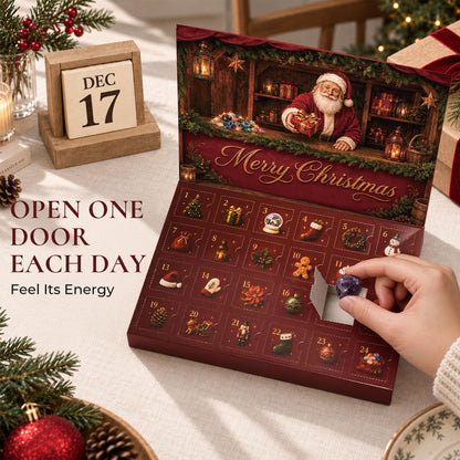 Christmas Crystal Advent Calendar 2026 - 24 Healing Crystals Countdown Box 🎁