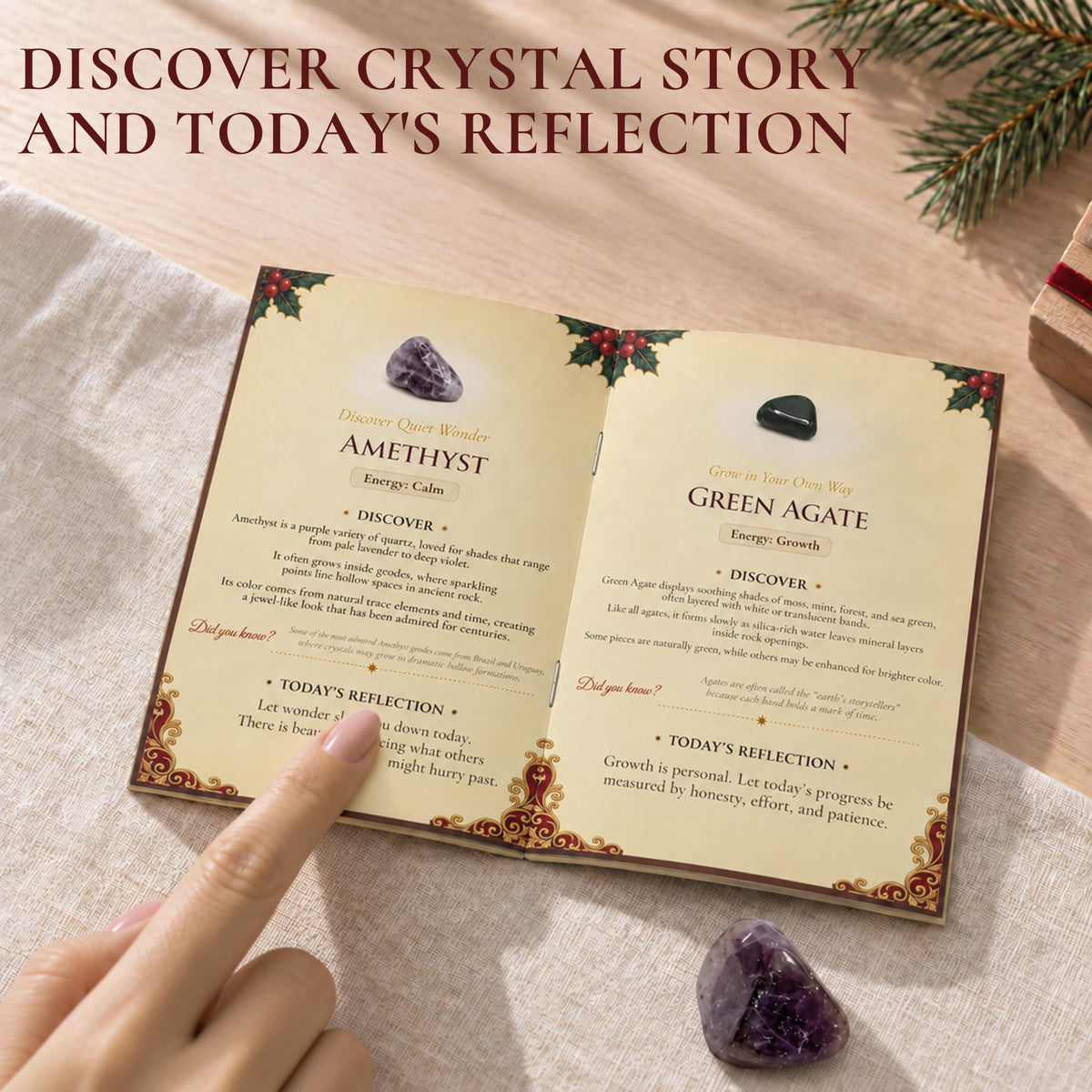 Christmas Crystal Advent Calendar 2026 - 24 Healing Crystals Countdown Box 🎁