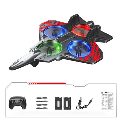 ✈️ 360° Stunt RC Drone Fighter: Flip, Glow & Fly Anywhere