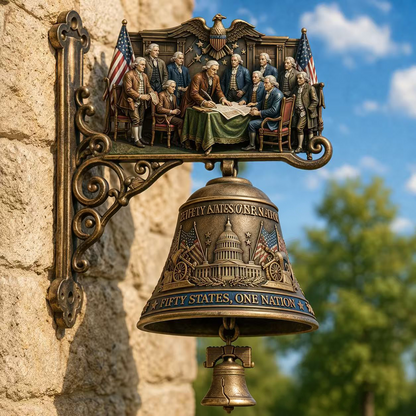 ✨ Our Lady of Grace Bronze Miraculous Medal Wall Bell | 🙏Catholic Religious Home & Garden Decor