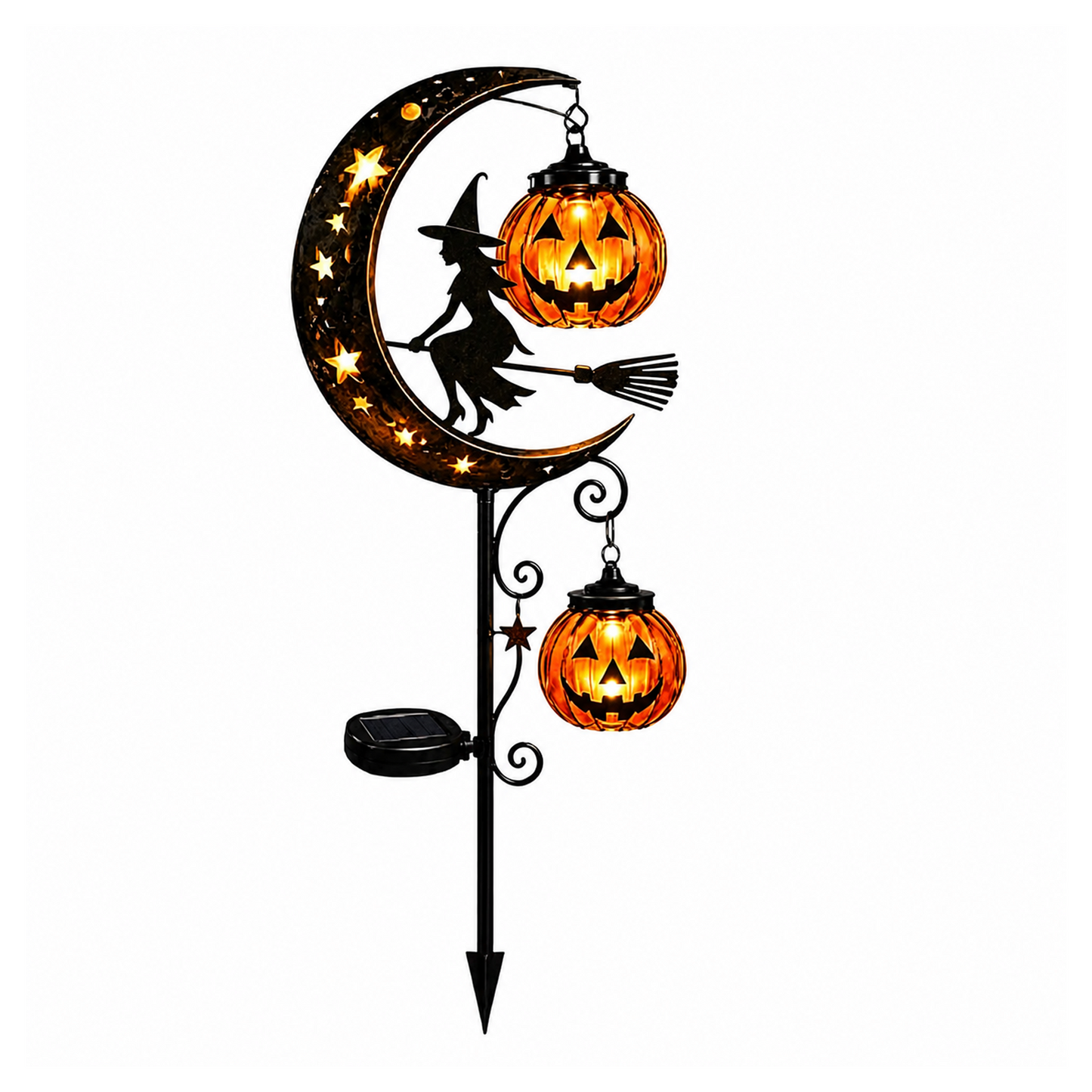 🎃 Halloween Pumpkin Moon Garden Stake Light
