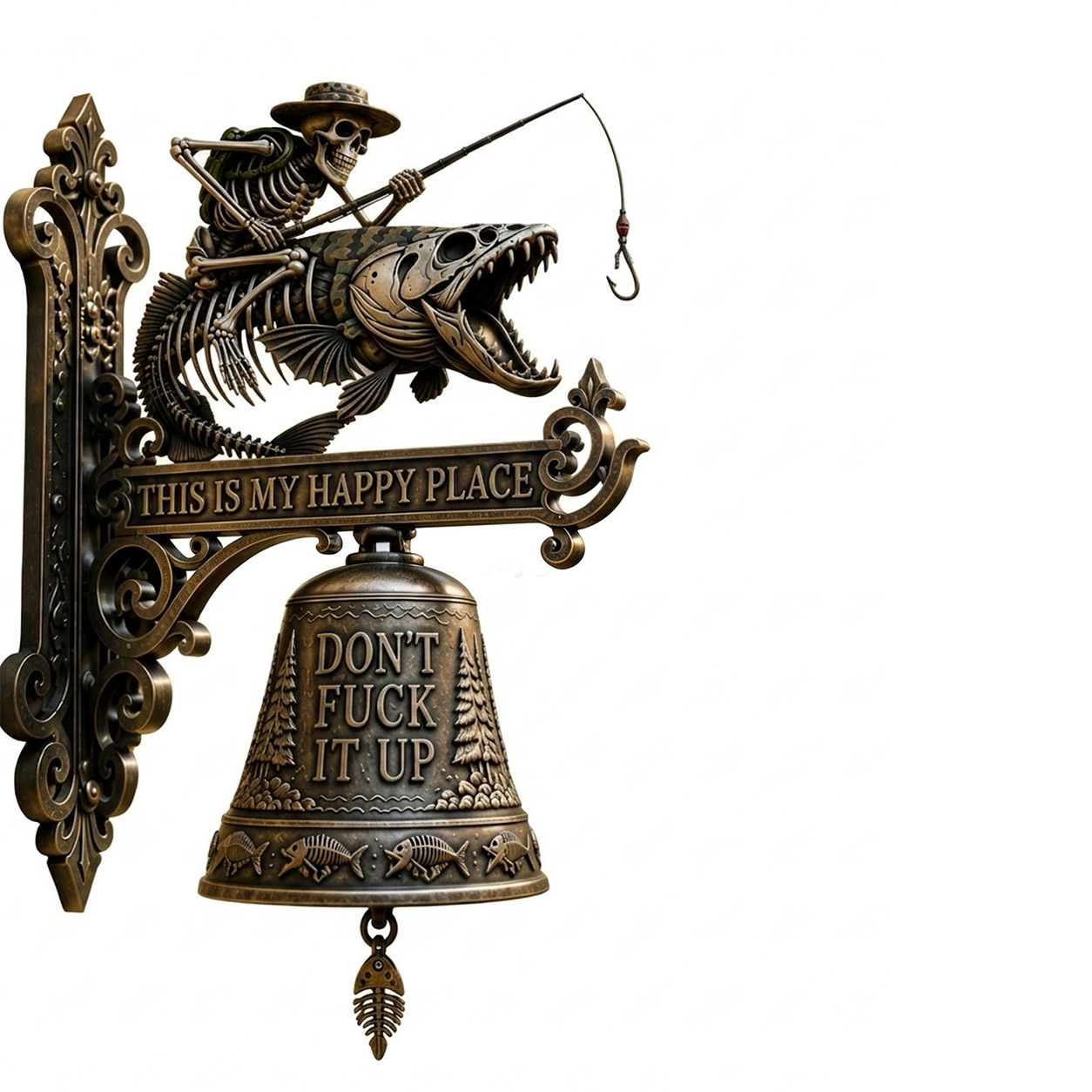 ✨ Our Lady of Grace Bronze Miraculous Medal Wall Bell | 🙏Catholic Religious Home & Garden Decor