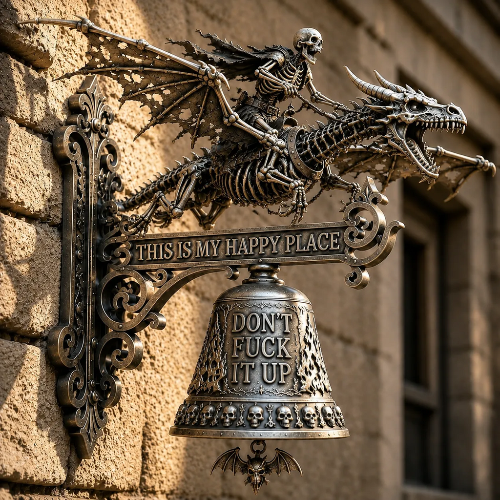 ✨ Our Lady of Grace Bronze Miraculous Medal Wall Bell | 🙏Catholic Religious Home & Garden Decor