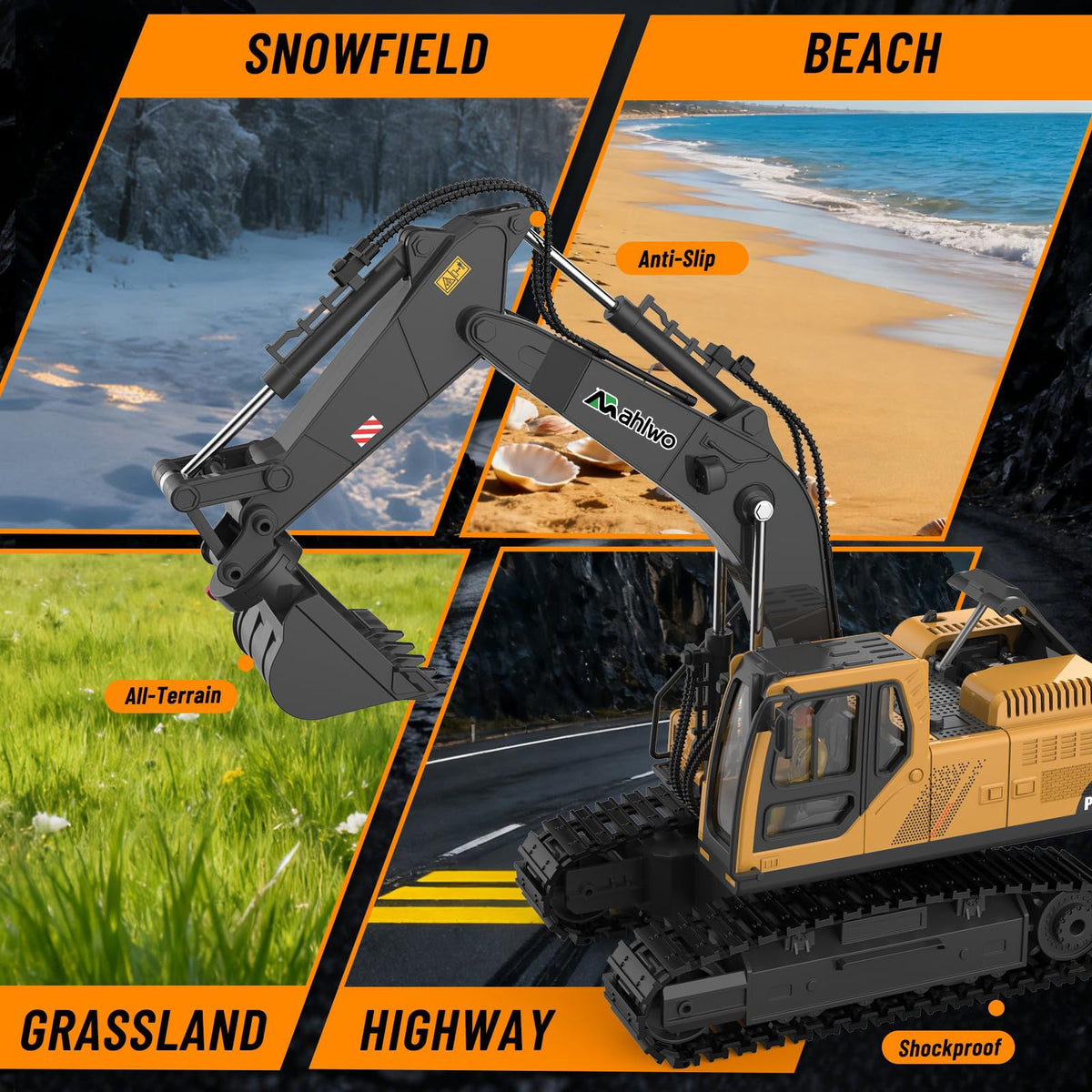 Limited-Time 49% OFF & Free Shipping! 3 in 1 Remote Control Excavator Toy with Metal Bucket/Claw/Drill