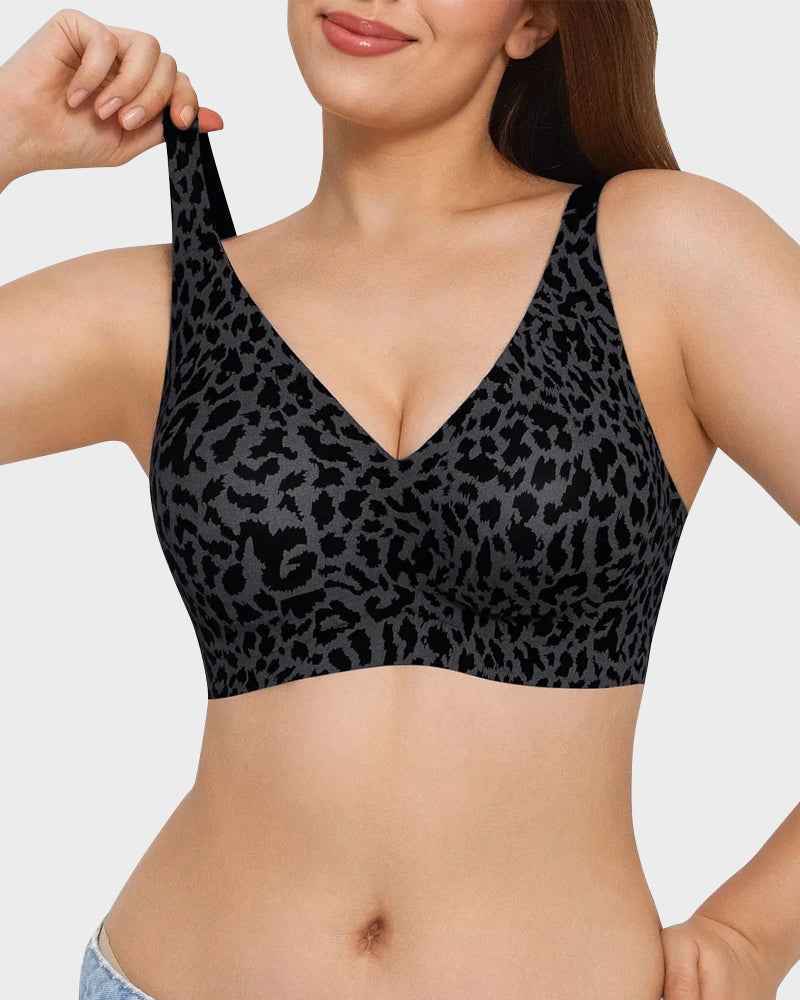 Wireless Leopard V-Neck Contour Bra（副本）