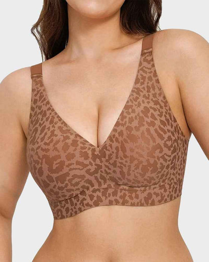 Wireless Leopard V-Neck Contour Bra（副本）