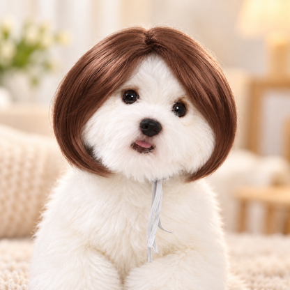 🐾 Stylish Pet Wig – Cute Bob Hairstyle for Photos, Parties & Everyday Fun