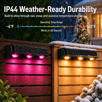 💥LAST DAY 70% OFF🔥💡 7 Colors + RGB Solar Fence Lights