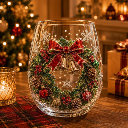 ✨🎄Magical Christmas 3D Glass Cup Collection – Santa, Reindeer, Snowman & Christmas Tree