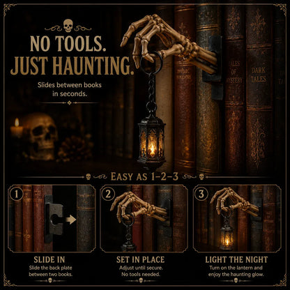 🔥Last Day 70% OFF😍💀Skeleton Hand Lantern Shelf Light™