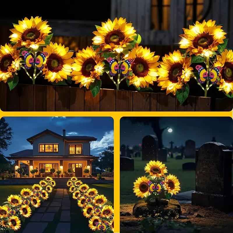 🔥 Father's Day Special-🌞Solar LED Sunflower Garden Lights
