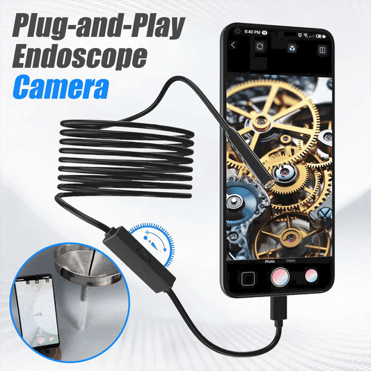 🔥ÚLTIMO DIA DE PROMOÇÃO 49% OFF-🔎 Câmera Endoscópica Plug-and-Play - Compatível com Android, iPhone e iPad para Conexão Direta