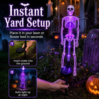 Solar LED Skeleton Yard Stake – Halloween Outdoor Garden Decor