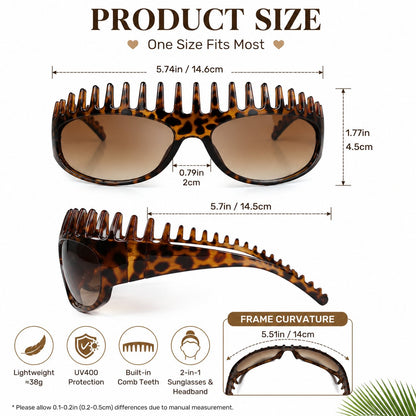 🔥Last Day 49% OFF🕶️2-In-1 Tortoiseshell Headband Sunglasses
