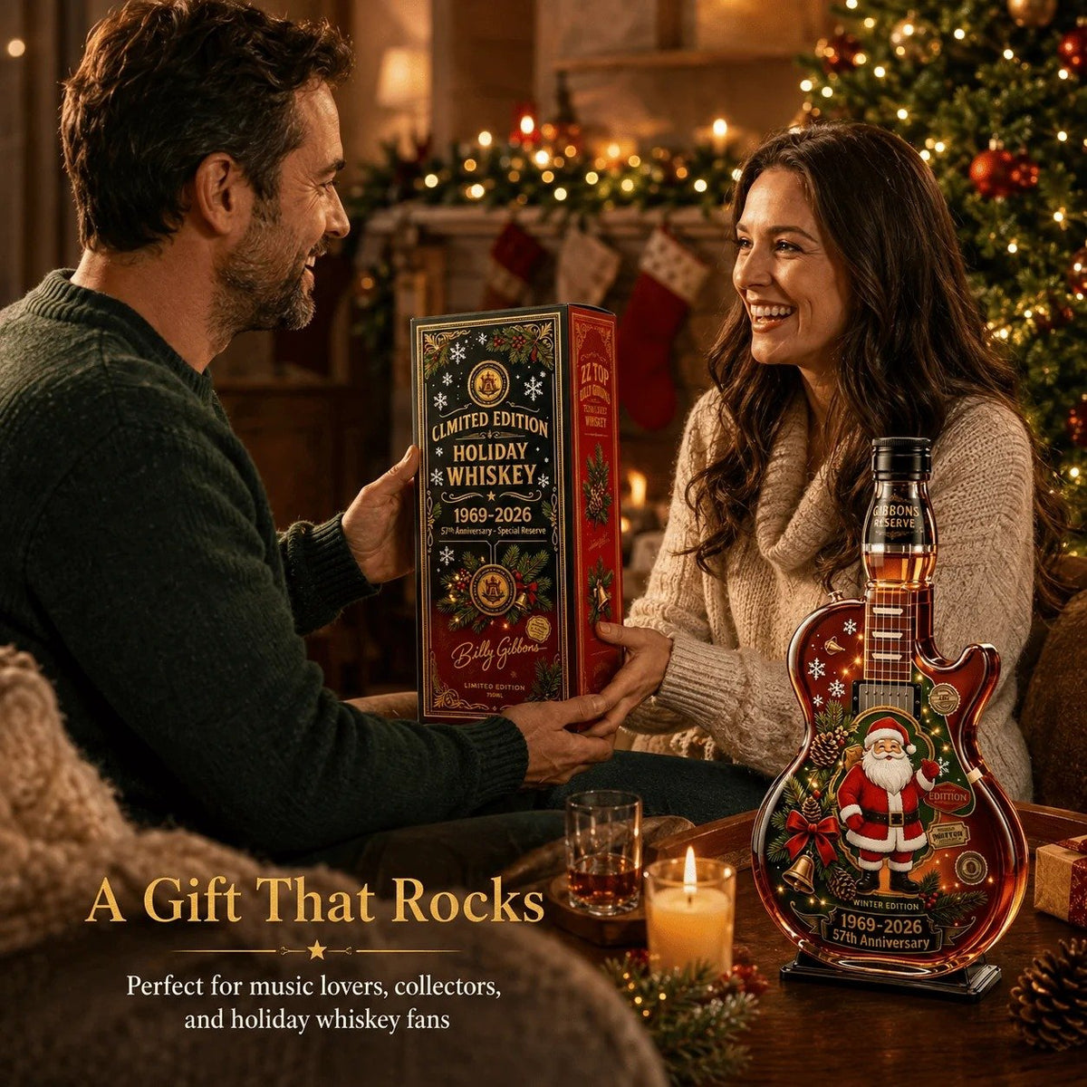 Rockin’ Christmas Guitar Collector Display – 1969‑2026 Anniversary Edition