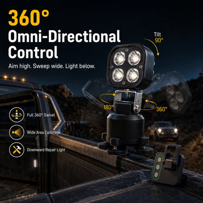 🏕️ 360° Magnetic LED Pod Lights – Portable Wireless Lighting For Camping, Home & Emergencies