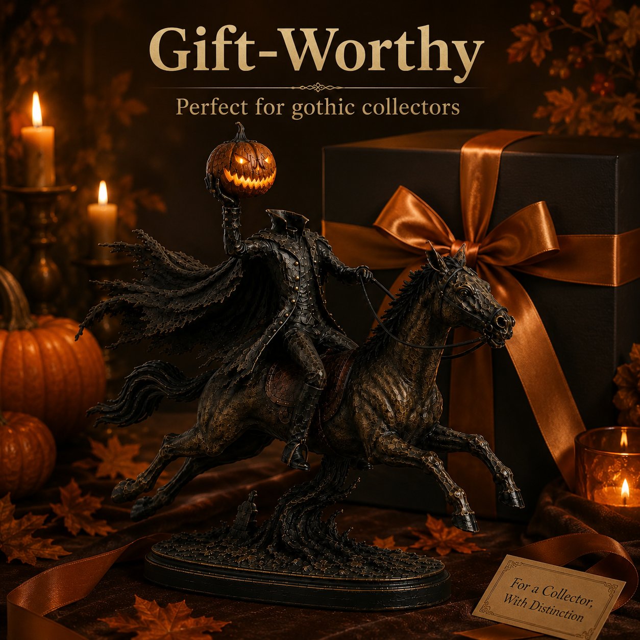 🏇 Headless Horseman Halloween Statue – Midnight Chase Outdoor Spooky Decor
