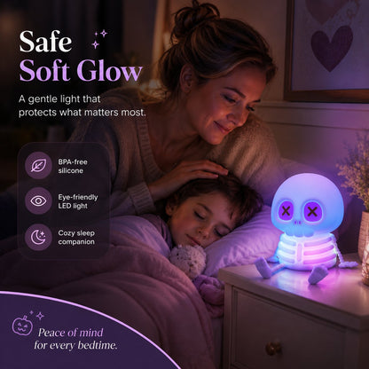 💀Halloween Early Bird Sale | 50% OFF🔥Charming Silicone Skeleton Color Changing Bedside Night Light🔥