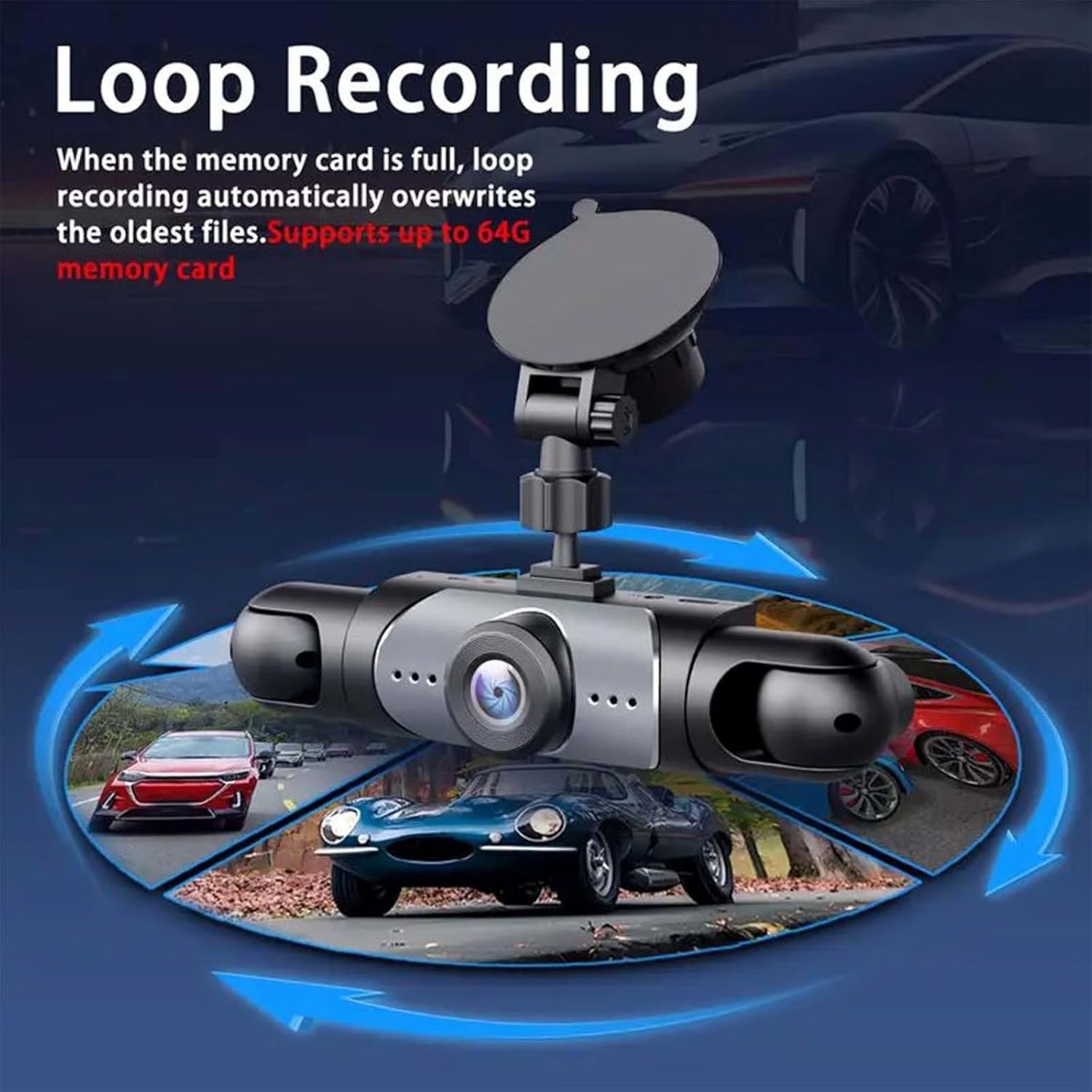 Dash cam night vision recording