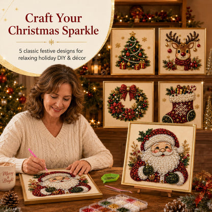 🧘Relaxing & Beginner-Friendly - 🎨💎DIY Christmas Pearl Diamond Art Kit