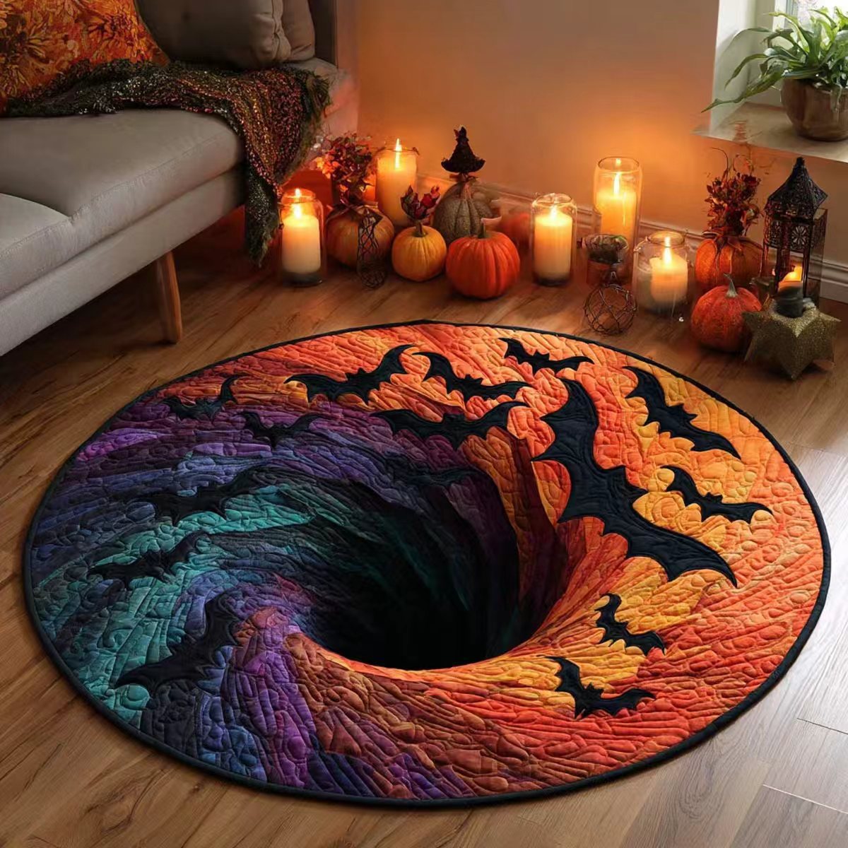 🔥Last Day 50% OFF🔥Spooky 3D Halloween Illusion Rug 🎃🕷️