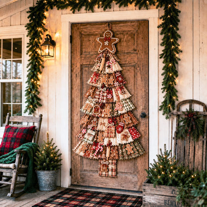 🎄 DIY Oversized Patchwork Christmas Tree Door Hanging Kit – Beginner-Friendly, Complete Craft Kit with Step-by-Step Guide ✨