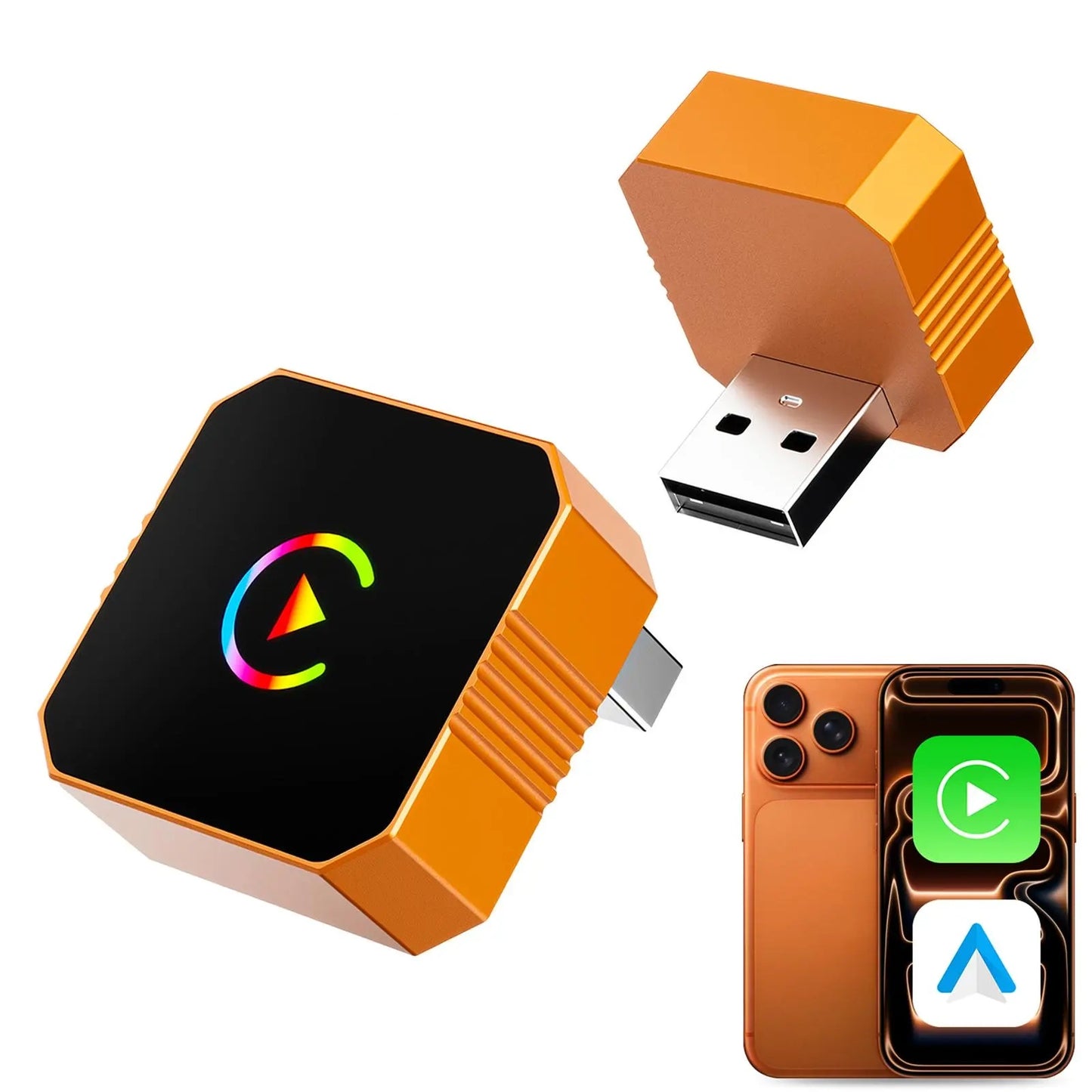🔥Last Day 50% OFF🔥 Wireless CarPlay & Android Auto Adapter Dongle, Wired to Wi-Fi Conversion for 2016+ Factory CarPlay Cars