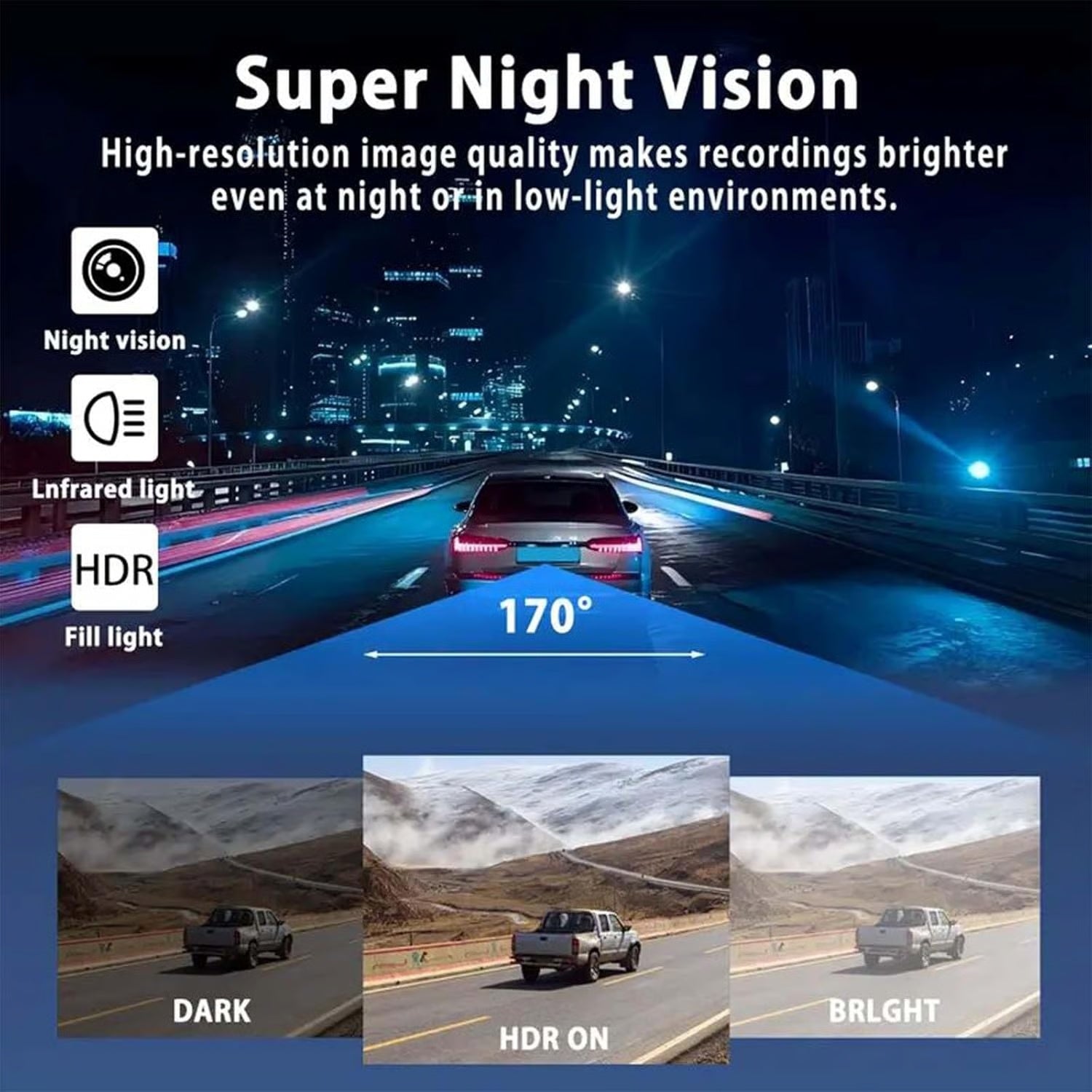 Dash cam G-sensor and loop recording