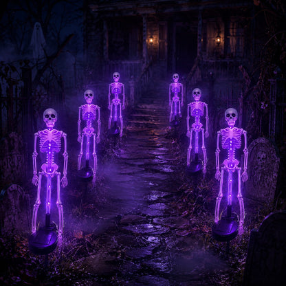 Solar LED Skeleton Yard Stake – Halloween Outdoor Garden Decor