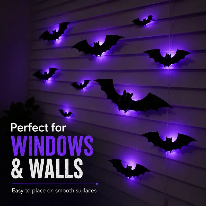 🔥Halloween Sale - 50% off 🎃3D Bat LED Wall Light Decor 🦇âœ?â€?Easy Installation | Soft LED Glow for Living Room/Bedroom Festive Vibe