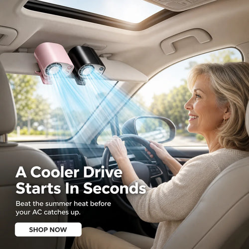 🔥50% OFF Last Day 360° Car Vent Cooling Fan with LED Display