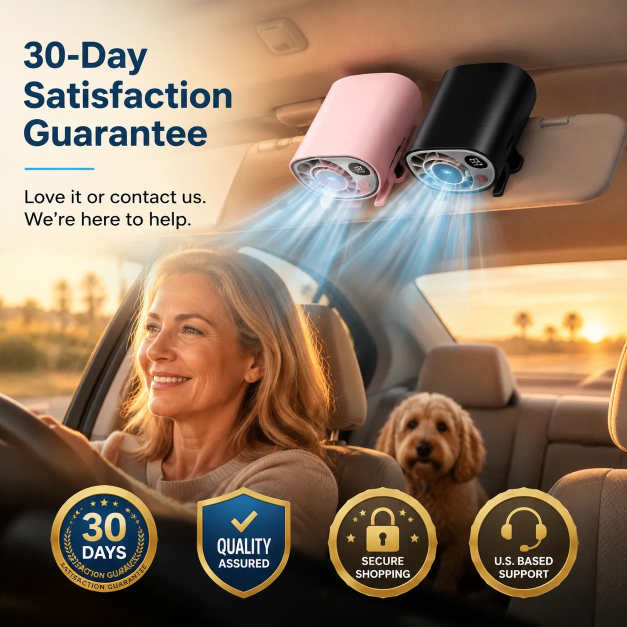 🔥50% OFF Last Day 360° Car Vent Cooling Fan with LED Display