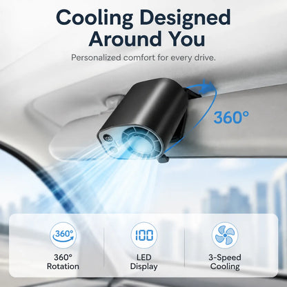 🔥50% OFF Last Day 360° Car Vent Cooling Fan with LED Display