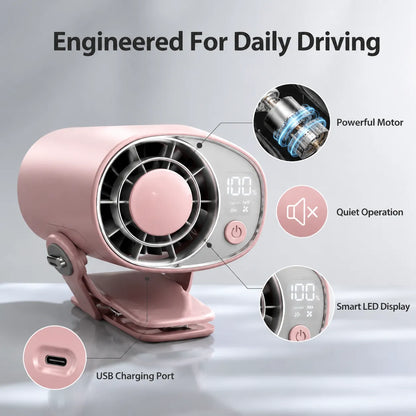 🔥50% OFF Last Day 360° Car Vent Cooling Fan with LED Display