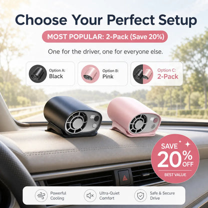 🔥50% OFF Last Day 360° Car Vent Cooling Fan with LED Display