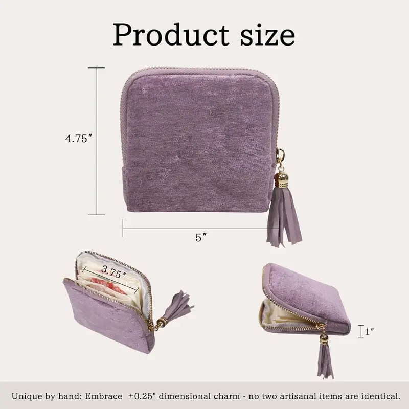 💍Jewelry zippered pocket case Travel Jewelry Bag