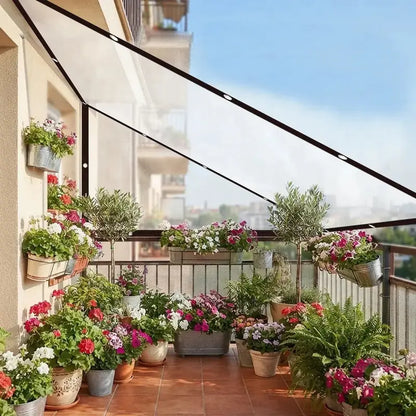 🛡️ 10×13 FT Clear Waterproof PE Tarp – Heavy-Duty Transparent Outdoor Cover with Metal Grommets