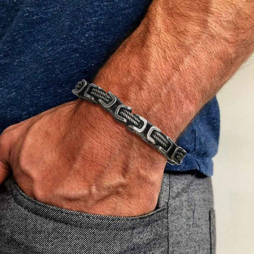 Braided Stainless Steel Bracelet for Men