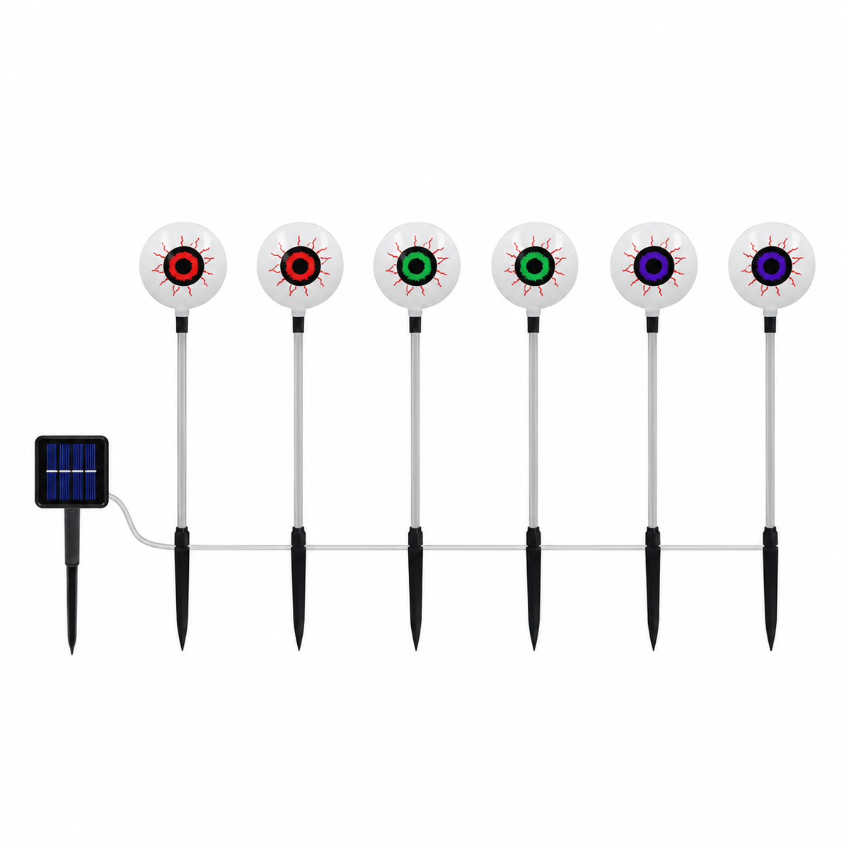🎃 Solar Halloween Pathway Lights – Pumpkin, Ghost & Eyeball Garden Stakes