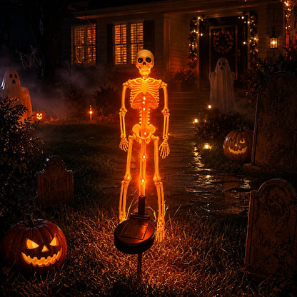 Solar LED Skeleton Yard Stake – Halloween Outdoor Garden Decor