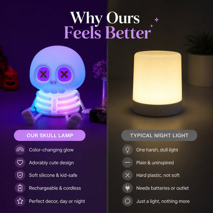 💀Halloween Early Bird Sale | 50% OFF🔥Charming Silicone Skeleton Color Changing Bedside Night Light🔥