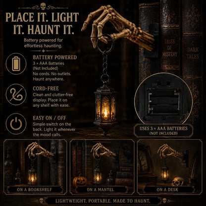 🔥Last Day 70% OFF😍💀Skeleton Hand Lantern Shelf Light™