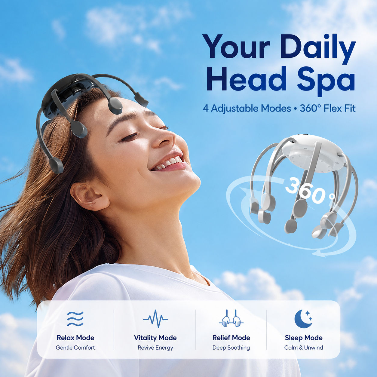 Intelligent Octopus Head Massager