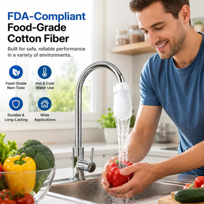 🚰 100 Pack Faucet Filter Cotton Bags – Cleaner Water, Less Splash, No Tools Needed