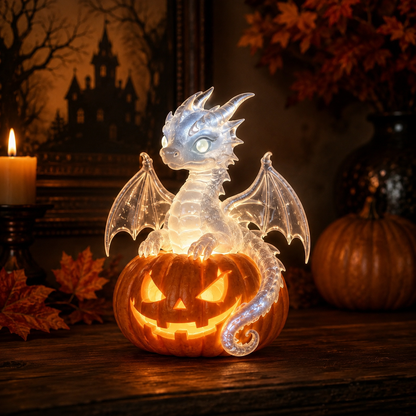 🎃 Enchanted Halloween Pumpkin LED Resin Figurine-7 Magical Light-Up Designs for Your Halloween Home