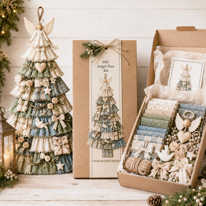 🎄 DIY Oversized Patchwork Christmas Tree Door Hanging Kit – Beginner-Friendly, Complete Craft Kit with Step-by-Step Guide ✨