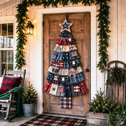 🎄 DIY Oversized Patchwork Christmas Tree Door Hanging Kit – Beginner-Friendly, Complete Craft Kit with Step-by-Step Guide ✨